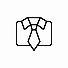 folded shirt and tie icon sign vector