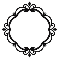 Decorative Frame Border Design with Ornament, Easily Editable Vector File