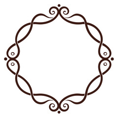 Decorative Frame Border Design with Ornament, Easily Editable Vector File