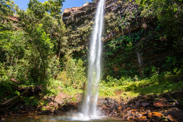 View of path towards Cachoeira do Urubu Rei (Vulture King Waterfall) at Serras Gerais - Almas, Tocantins