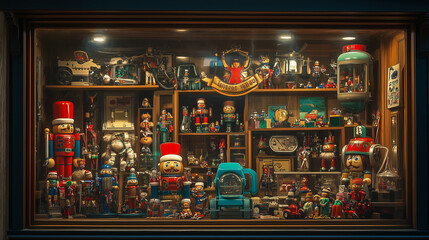 Fototapeta premium Christmas toy shop