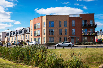 Obraz premium traditional detached house within residential estate in England UK