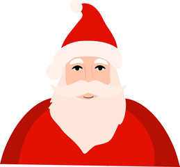 Illustration of Santa Claus in Red Suit