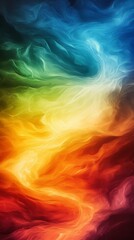 Obraz premium A vibrant swirl of colors flows seamlessly from blue to red, creating a mesmerizing abstract design that captivates the eye.