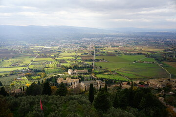 Fototapeta premium Fields nearby Assisi, Umbria, Italy