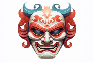 Obraz premium Japanese mask representation celebration creativity.
