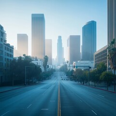 L.A. early morning skyline