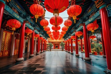 Fototapeta premium Chinese New Year festival temple chinese new year.