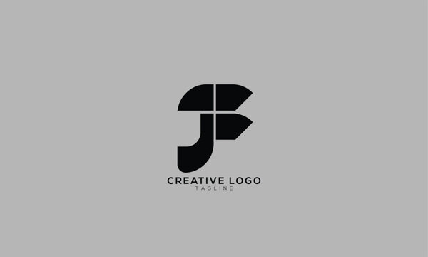 JTF TFJ JF FJ Abstract initial monogram letter alphabet logo design