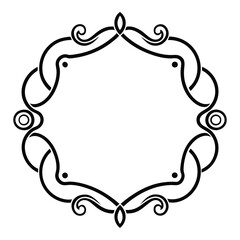 Decorative Frame Border Design with Ornament, Easily Editable Vector File