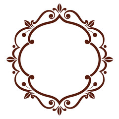 Decorative Frame Border Design with Ornament, Easily Editable Vector File