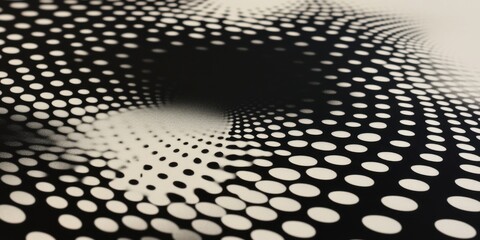 Seamless black and white halftone pattern