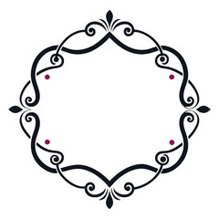 Decorative Frame Border Design with Ornament, Easily Editable Vector File