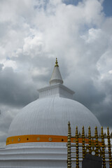 Pagoda, and Golden Fence of Sithulpawwa Rajamaha Viharaya, Yala National Park, Hambantota, Sri...
