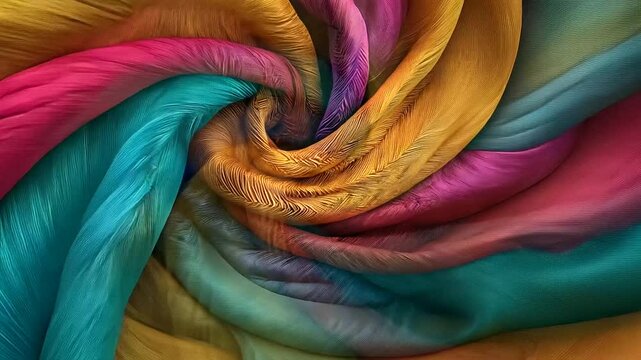 Abstract Tweed Herringbone with Vibrant Psychedelic Colors