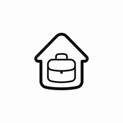 remote work home icon sign vector