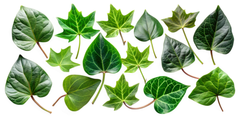 green leaves isolated on white