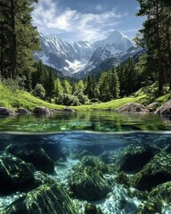 Rocky mountain landscape 