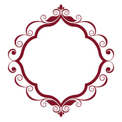 Decorative Frame Border Design with Ornament, Easily Editable Vector File