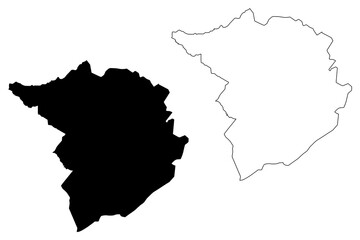 Tlemcen Province (Provinces of Algeria, Peoples Democratic Republic of Algeria) map vector illustration, scribble sketch Tlemcen map