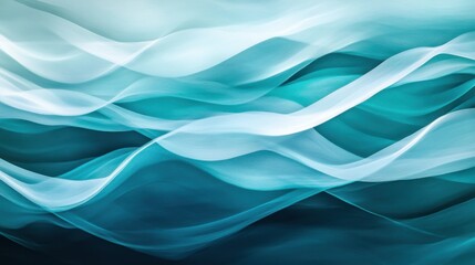 Fototapeta premium Serene teal and turquoise abstract waves