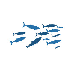 school of fish illustration 