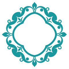 Decorative Frame Border Design with Ornament, Easily Editable Vector File