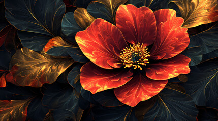 Beautiful fractal floral art. computer generated graphics. Fractal. Illustration