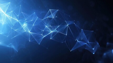 Blue geometric modern technology design background