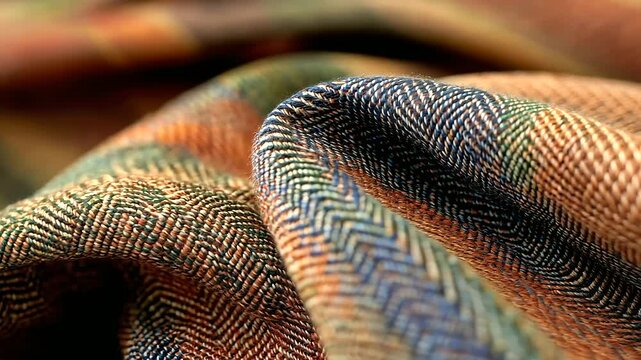Tweed Herringbone Texture with Dynamic Color Waves