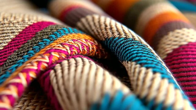 Tweed Herringbone Texture with Vibrant Color Accents and Depth