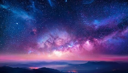 space background with realistic nebula and shining stars pink and blue galaxy space background realistic starry night magic color galaxy infinite universe and starry night