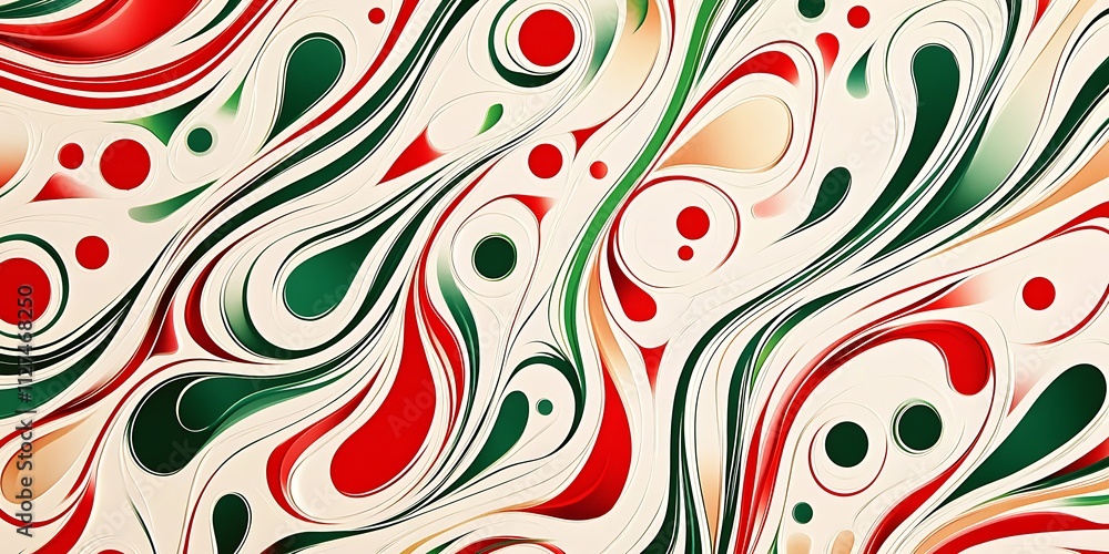 Poster a paper design with white background beautiful whimsical design of lines and patterns all over page 