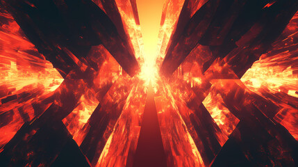 Abstract fractal light background created through 3d rendering. Fractal. Illustration