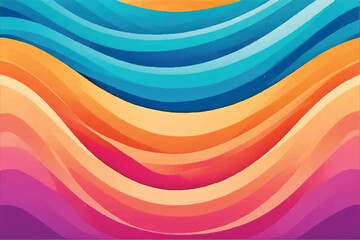 Abstract colorful wavy striped background. Wavy background. Groovy colorful wavy pattern background. Layered Waves Background. 