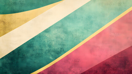 Abstract Retro Geometric Background with Vintage Color Tones