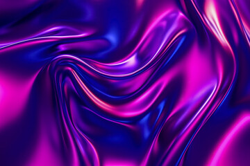 Fototapeta premium Abstract metalic fluid gradient background. Flow liquid metal shapes