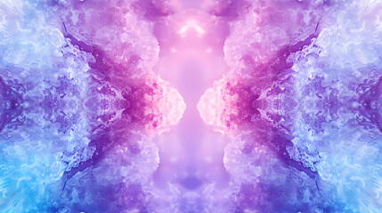 Fototapeta premium Abstract cosmic fractal background in purple and blue wide-angle. Fractal. Illustration