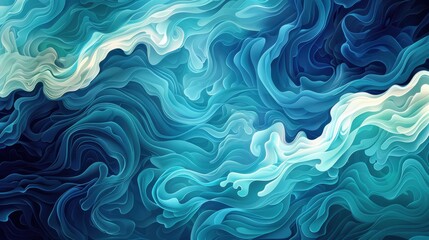 Fototapeta premium Swirling patterns in a vector design, capturing the essence of water currents