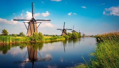 dutch windmill in the country