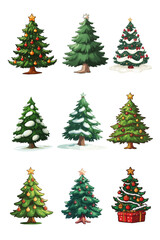 Illustrazione vettoriale Alberi di natale