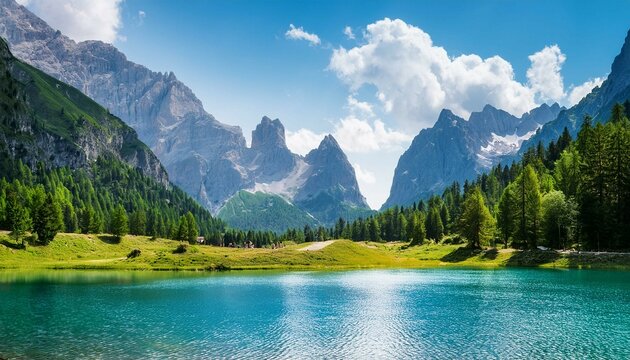 lake in the mountains
