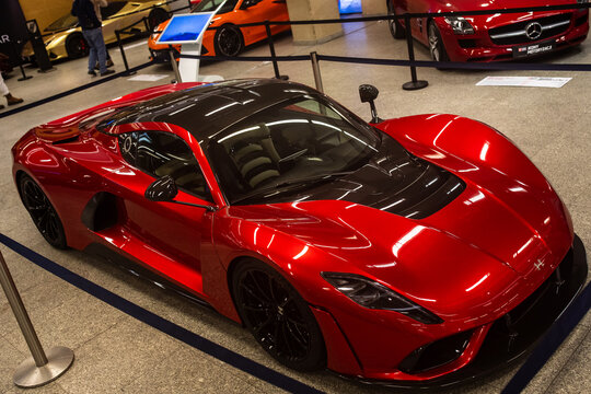 POLAND, Warsaw - 31 December, 2023 - Hennessey Venom F5 6,6 l V8 Twin-Turbo, 1817 KM.