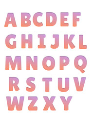 lipstick lilac 3d vector english alphabet isolated on transparent background,vector alphabet set
