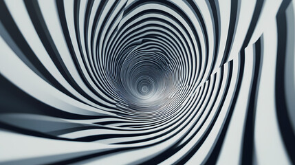 White background stripes 3d wavy pattern, elegant abstract striped pattern, interesting spiral architectural minimal white grey backdrop, 3d render illustration. Spiral. Illustration