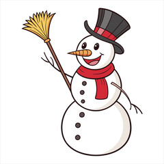 Christmas snowman vector