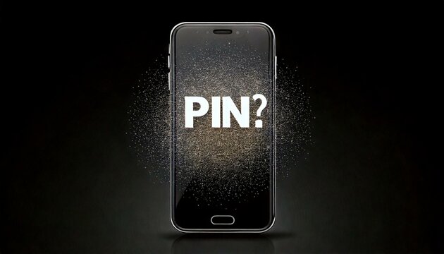 Generated image : smartphone demandant le code Pin