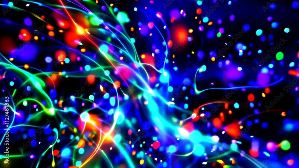 Aufkleber vibrant light patterns swirl and twirl in a captivating display of colors. the dynamic movement crea