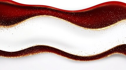 Elegant red and gold wave design