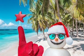 santa claus on the beach